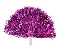 6 pezzi di plastica con doppio foro e manico in metallo for il tifo, pompon, palline da cheerleading, decorazioni for , forniture sportive for club per Venti Sportivi