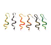 6 pezzi di plastica per serpenti finti, trucco di Halloween, giocattolo di