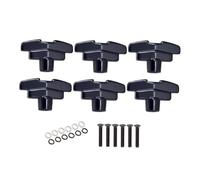 6 Pezzi Di Pulsanti Per Piroli Di Chitarra Parti Di Ricambio Con Viti Meccaniche Manopole Accessori Set di accordatura per chitarra(Black)