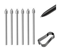 6 pezzi di punte in metallo per la sostituzione della penna S di Samsung Galaxy Tab S10+/S10 Ultra/S9/S9FE+/S9 Ultra/S8/S8+/S8 Ultra/S7/S7 FE/S6/S6 Lite, con pinzetta per l'estrazione.
