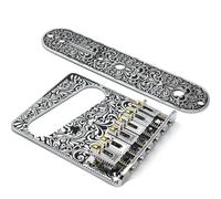 6 Pezzi Di Ricambio Per Sellette Del Ponte Tremolo Per Chitarra Elettrica Con Molla E Vite(Black)