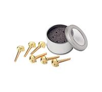 6 pezzi di ricambio perni for ponte in lega di zinco con testa di teschio for accessori for mandolino for chitarra acustica, colore dorato