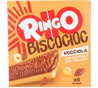 6 pezzi di ringo bisco cioc con nocciole e cereali croccanti - 6 monoporzioni