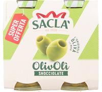 6 pezzi di saclà olivolì verdi snocciolate vaso gr 290 x2