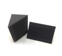 6 pezzi di schiuma acustica carbone/nero bass trap assorbimento acustico studio insonorizzazione parete angolare 12 x 12 x 24 cm