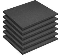 6 pezzi di schiuma di taglio 400 x 300 mm, inserto in schiuma per custodia protettiva, inserto in gommapiuma, tablet, artigianato, isole, come inserto per attrezzi da ritagliare, altezza: 25 mm