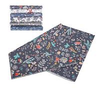 6 pezzi di stoffa di cotone floreale, 50x40 cm tovaglioli di stoffa di cotone fai da te fatti a mano artigianali sartoria cucito stampa grigio chiaro per cucire trapunte, borse,