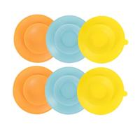 6 Pezzi Di Stoviglie Con Ventosa A Doppia Faccia, Stoviglie In Silicone Antiribaltamento For Assistenza Alla Mobilità E For Mangiare Cibo Leggero Con Una Sola Mano For Mangiare In Modo