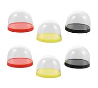 6 Pezzi Di Supporto Per Torta Per Casa Delle Bambole Accessori Da Cucina In Miniatura Finta Vetrina Da Cupole Trasparenti In Plastica Per La Decorazione Della Scena