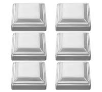 6 pezzi di tappo for tubo 80x80, tappi for pali in metallo for recinzioni in legno, ringhiere, recinzioni in ferro, bordi lisci e robusti, facile installazione, decorativi
