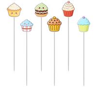 6 pezzi di tester di cottura per torte in acciaio inossidabile, accessori da cucina per la cottura di torte, articoli da forno colorati con manici in plastica adatti per attività genitori-figli