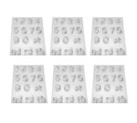 6 pezzi di timbri trasparenti numeri e parole per la creazione di schede e scrapbook