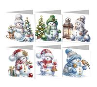 6 pezzi di verniciatura del camino di pittura ridotto di neve di Natale Wish Card Card Card per bomboniere per feste natalizie (HK024)