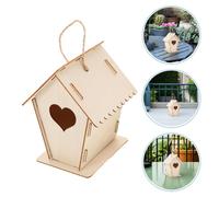 6 pezzi Dipingi la tua casetta per uccelli in legno per bambini - Piccola