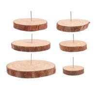 6 Pezzi Dischi di Legno Rotondi Grezzi, Base Artigianale | Legno Liscio e Superficie Grezza, Adatti per Dipingere, Tingere, Decorare, per Insegnanti e Adulti