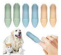 6 pezzi Ditalini per cani, spazzolino da denti per cani, pulizia a 360°, spazzolino da denti per cani, cura dei denti, previene il tartaro e l'infiammazione, pulizia dei denti