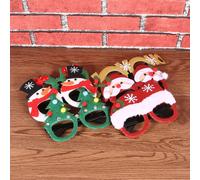 6 pezzi divertenti occhiali da festa di natale albero di natale Babbo bowknot
