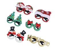 6 pezzi divertenti occhiali da festa di natale albero di natale Babbo bowknot