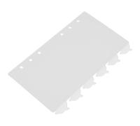 6 Pezzi Divisori per Raccoglitori a Forma di Delfino in Pp, Sei | Raccoglitore A6 e Quaderno, Pagine Staccabili e Flessibili, Bianco, per Note Ordinate e Archivi