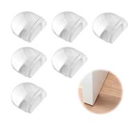 6 pezzi Door Stops Floor for Gluing, fermaporta trasparente da incollare, fermaporta da parete, per porte e mobili