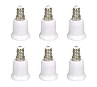 6 Pezzi E14 a E27 Socket Converter, Adattatore da E14 a E27 Adattatore Portalampada, Compatibile con Lampadine E14/27, Lampadine LED, Incandescenza, Alogene e CFL, Fino a 250V, 220W