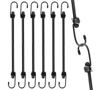 6 pezzi elastici con ganci, Corde Elastiche con ganci, Cinghie Elastiche Gancio, Cinghie Tensione Elastici, tendicinghi, estensori gomma gancio, 100 cm, campeggio, escursioni, tende, teloni, barche