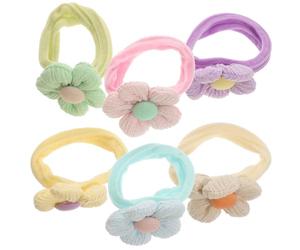 6 Pezzi Elastici per Chioma a Fiore e Colorati, Morbidi per Bambine | Tessuto e Gomma Elastica, Comodi da Usare, Styling Rapido, per Code e Acconciature di Casa o Danza