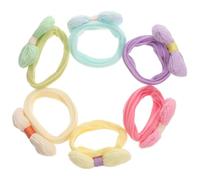 6 Pezzi Elastici per Chioma Fiocco per Bambine, Piccoli e Colorati | Tessuto e Gomma Elastica, Facili da Indossare e Rimuovere, per Coda