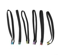 6 pezzi elastici Tippet Bobine Tender per pesca a mosca, supporto in nylon mantiene le bobine ordinate e previene grovigli, protezioni elastiche da 8,9 cm con occhielli colorati per una facile