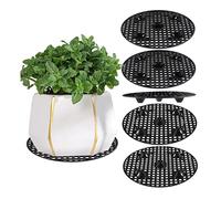 6 pezzi elevatore per vasi a livello per piante, supporto rotondo per vasi da fiori, supporto resistente, rialzi in plastica per terrazza da giardino, 30 cm/12 pollici, nero, attrezzi da giardino