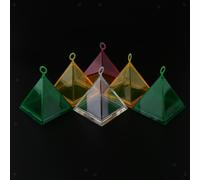 6 Pezzi Elio Palloncini Ciondolo Piramide Cuscinetto Peso Blocco Partito