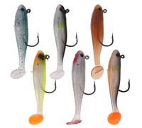 6 Pezzi Esca da Pesca Artificiale per Spigola, Leggera | per Laghi e Fiumi, Acciaio Inossidabile e Abs, Scatola di Conservazione, Pratica da Portare