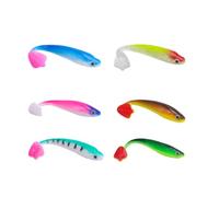 6 Pezzi Esca da Pesca Realistica a Forma di Pesce 9,5cm 5 G | PVC Resistente, Riflette la Luce, Adatta alla Pesca in Acqua Dolci e Salate, Confezione Singola Colore Casuale