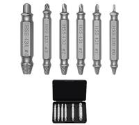 6 Pezzi Estrattore Viti Danneggiate, HSS 4341Viti Spanate,Set Di Strumenti Per La Rimozione Di Bulloni Set Di Strumenti Dispositivo Di Rimozione Bullone Rotto