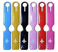 6 Pezzi Etichette per Valigie Aereo, Etichette per Bagagli PVC Etichette Viaggio Bagaglio Identificatore Valigia, Bagagli Tag, Targhetta