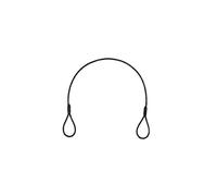 6 pezzi - EUROLITE Cavo d'acciaio nero 400x3 mm con connettore rapido A-50