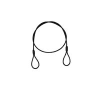 6 pezzi - EUROLITE Corda d'Acciaio Nera 900x4mm - Fune di Ancoraggio Professiona