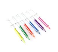 6 Pezzi Evidenziatore a Siringa in Plastica Rigida, Set da 6 Colori | Appunti e Organizzazione, Scrittura Visiva Rapida, Adatto a Quaderni, Carte e Pagine Scrapbook