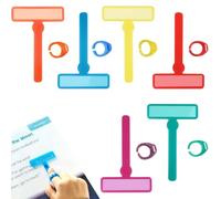 6 Pezzi Evidenziatori Per La Messa A Fuoco Delle Dita, Strumenti Di Dislessia Per Bambini, Strisce Di Lettura Guidate Dalle Dita Con Anelli Di Dita, Strisce Di Lettura Evidenziate