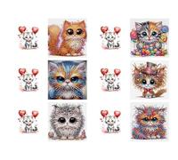 6 pezzi Fai da te Art Greeting Bards Kitten Thank You Bards and Holiday Blessings (HK017)