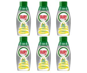 6 pezzi FAIRY PLATINUM GEL detersivo per lavasoviglie all in one limone 650 ml.