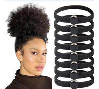6 pezzi Fasce per capelli regolabili, adatte per acconciature spesse e ricciolute - Africane voluminose, code di cavallo, trecce, acconciature a piña, accessori per capelli per donne e uomini, estivi,