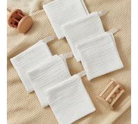 6 pezzi Fazzoletti in puro cotone per bambini, salviette per bambini extra morbide, elementi essenziali per bambini adatti per maschi e femmine Tagli UnicaColore unicoTessuto