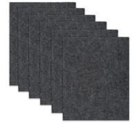 6 Pezzi Feltrini Adesivi,16 x 20 cm Moquette Adesiva Auto Feltro Autoadesivo Forte,4 mm di Spessore Feltro Adesivo Sottosedie Quadrati Pad Protettivi Antiscivolo per Arredi- Grigio Scuro