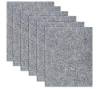 6 Pezzi Feltrini Adesivi,16 x 20 cm Moquette Adesiva Auto Feltro Autoadesivo Forte,4 mm di Spessore Feltro Adesivo Sottosedie Quadrati Pad Protettivi Antiscivolo per Arredi- Grigio Chiaro
