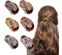 6 Pezzi Fermagli Capelli Donna, Pinze per Capelli Fermaglio Capelli donna Elegante, Mollettone Pinze Capelli Antiscivolo Pinza Capelli Grande, Fermacapelli Donna e Ragazze