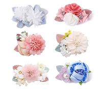 6 Pezzi Fermagli per Capelli per Bambini, Fermagli per Capelli per Neonate, Accessori per Capelli Floreali, set di Copricapo, Fermaglio per Capelli con Fiore Rosa per Donne Ragazze/Regalo per Bambini