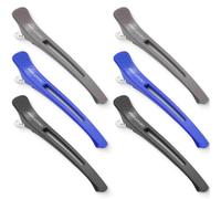 6 Pezzi Fermagli per Capelli per lo Styling Della Sezione, Fermagli per capelli,Pinze per Capelli, Mollette per Capelli a Becco D'anatra in Plastica, Professionali Fermagli,Mollette Capelli Donna