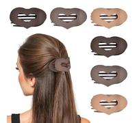 6 pezzi Fermagli per capelli piatti da donna, design ergonomico curvo, clip laterali per capelli spessi e sottili, presa forte, antiscivolo, opachi, per tutte le strutture dei capelli