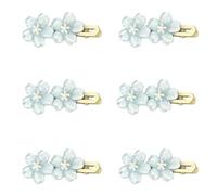 6 pezzi fermaglio for capelli con fiore di gelatina blu da donna, fermaglio for capelli con fiore blu, fermaglio blu da donna, accessori for capelli blu da donna adorabili e delicati, fermagli for cap